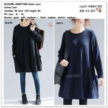 Baju Atasan Rajut Wanita Sweater Blouse Lengan Korea Import AB837185