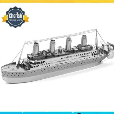Puzzle 3D Metal Kapal TITANIC | Miniatur Replika Kapal Laut MB-017