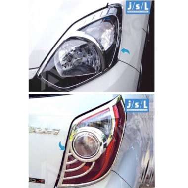 Agya / ayla Garnish lampu depan belakang chrome