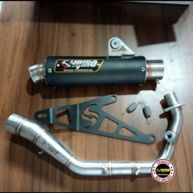 Knalpot Vespa Matic 150 3V Type M50 Black Series Shijiro Racing