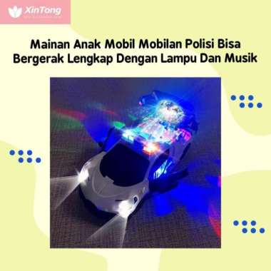 Mainan Anak Mobil Mobilan Polisi Bisa Bergerak Dengan Lampu Dan Musik Multicolor