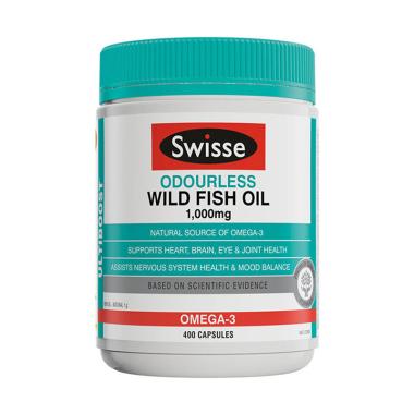SWISSE Ultiboost Odourless Wild Fish Oil Multivitamin [1000 mg/ 400 Kapsul]