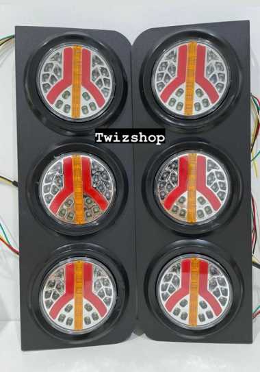 Stop Lamp 24 Volt Lampu Rem Variasi Truk Truck LED Universal 24V - 12 Volt, Ukir Bulat