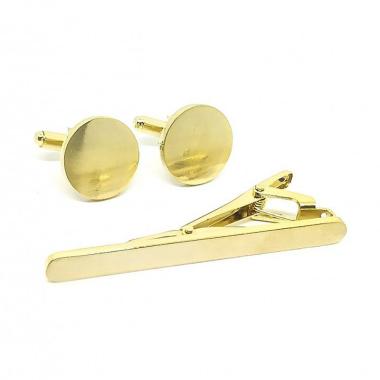 Houseofcuff F Kancing Manset Jepit Dasi Set - Gold EMAS