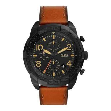 Jam Tangan Pria Fossil Bronson FS5714 Chronograph Kulit Hitam