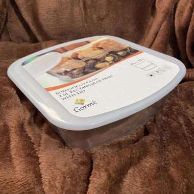 Gorme Borosilicate Glass 2.6L Rectangular Dish with Lid (Tempat Penyim