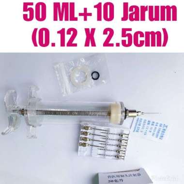 Suntikan kambing 50Ml spuit jarum suntik besar alat suntik sapi kerbau lembu domba 16G jarum suntik 