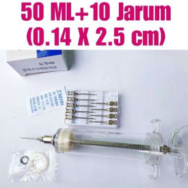 Suntikan kambing 50Ml spuit jarum suntik besar alat suntik sapi kerbau lembu domba 16G jarum suntik 