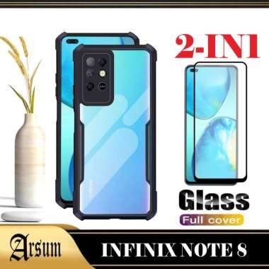 PROMO Case INFINIX NOTE 8 Transparan Softcase Casing INFINIX NOTE 8 Paket 2IN1 2IN1 INF NOTE8 Hitam