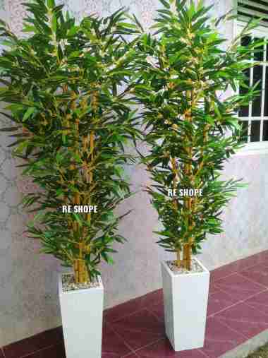 Pohon Daun Bambu 170cm Bunga Hias Plastik Dekorasi Artificial