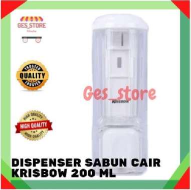 Dispenser sabun cair krisbow 200 ml Putih Tempat sabun Cair Krisbow