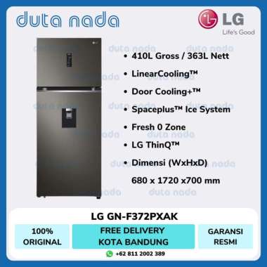 LG KULKAS 2 PINTU DENGAN DISPENSER AIR GN-F372PXAK