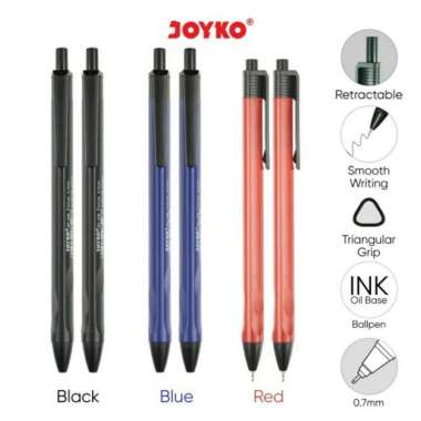 Ball Pen Pulpen Pena Joyko BP - 338 Focus 0.7 mm - Black