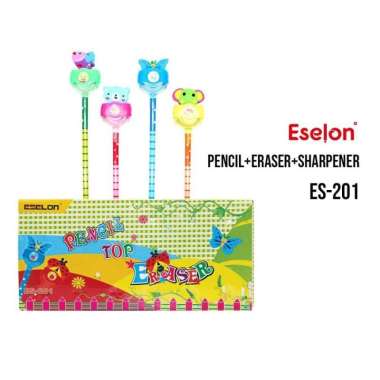 New Pensil / Pensil + Penghapus + rautan / Pensil set ES201 1BUAH