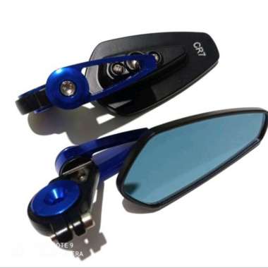 SPION JALU OVAL SPION JALU BAR END KACA BIRU FULL CNC Biru