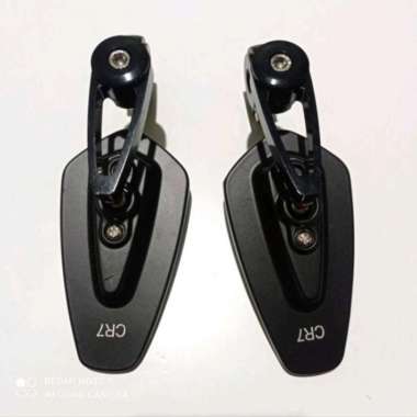 SPION JALU OVAL SPION JALU BAR END KACA BIRU FULL CNC Hitam