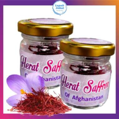 SAFFRON AFGHANISTAN GRADEA PUTIK BUNGA CROCUS SATIVAS MURNI ORIGINAL 1 gr