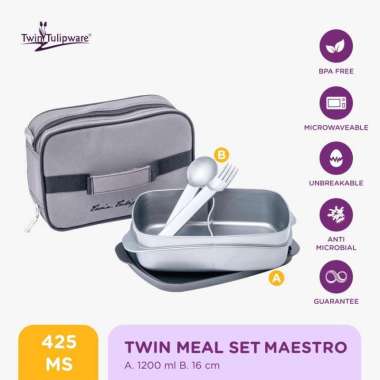 Kotak Makan Twin Tulipware Twin Meal Set MS