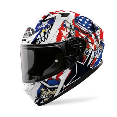 AIROH Valor Uncle Sam Helm Full Face XL Blue Red