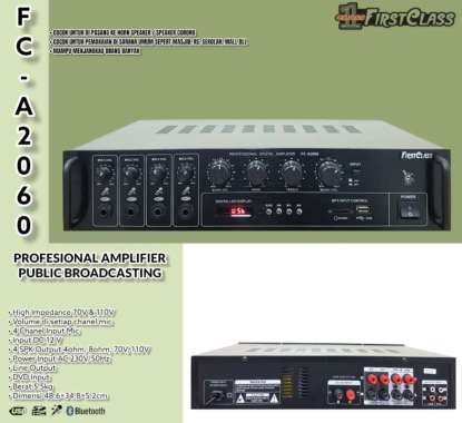 Ampli FIRSTCLASS FC A2060 Ampli Untuk Toa Masjid / Mushola