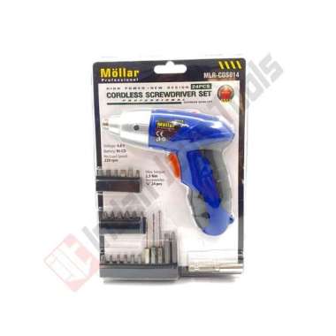 Cordless Screwdriver Set 24 pcs MOLLAR - Mesin Bor Obeng Portable