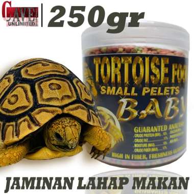 250GR PAKAN BABY SULCATA PARDALIS ALDABRA MAKANAN SMALL PELET KURA KURA TORTOISE JAMINAN LAHAP MAKAN