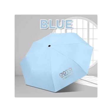 Goto Rainy Payung Umbrella Lipat Besar Polos Anti UV Otomatis BLUE