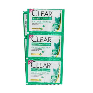 Promo Harga Clear Shampoo Ice Cool Menthol per 12 sachet 10 ml - Blibli