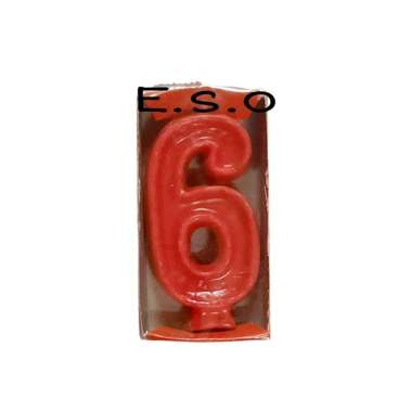 lilin angka ulang tahun angka 6