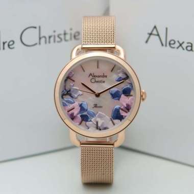 [ ] Jam Tangan Wanita / Cewek Alexandre Christie 2852 Ac 2852 ROSEGOLD