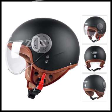 Helm Helmet Motor Motorcycle YEMA Retro Mustang 3C Unisex Yellow
