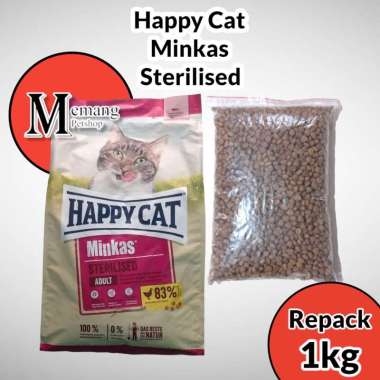 Happy Cat Minkas Sterilised 1Kg Kiloan Poultry - Makanan Kucing