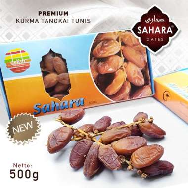 Sahara Dates Kurma Tunisia Tangkai Premium Deglet Nour Fresh Original 500gr