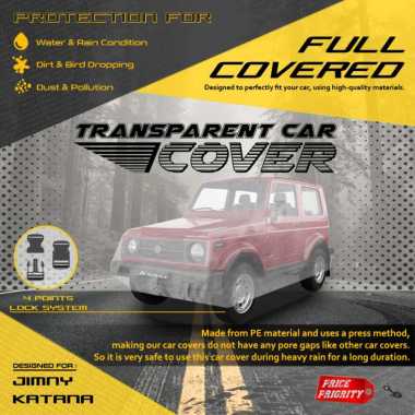 Body Cover Sarung Mobil Plastik JIMNY KATANA Tebal Anti Air WATERPROOF