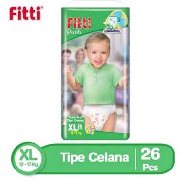 FITTI Pants Tidak Gerah Popok Berventilasi L26 pcs Berat Bayi 12-17 kg - FITTI Unicharm Pampers Popo