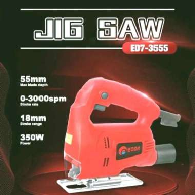 MESIN JIGSAW JIG SAW GERGAJI KAYU MESIN EDON ED7-3555 DenganBubleWrap
