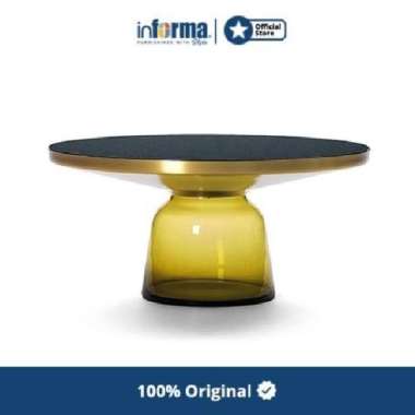 Informa - Informa Jade Meja Tamu Bulat - Hitam/Kuning