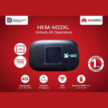 HKM M22 Modem Mifi Wifi XL GO IZI Free Kuota Unlock Garansi Resmi