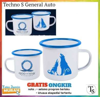 God of War Ragnarok Enamel Mug - Mug God of War Ragnarok God or war Ragnarok Edition
