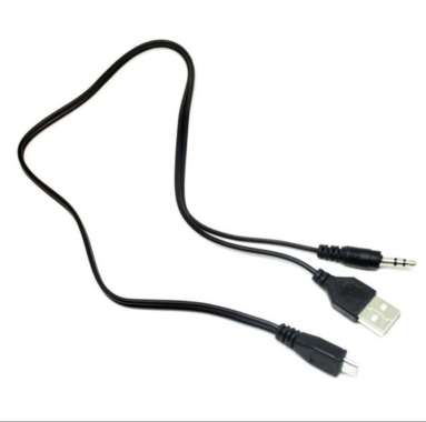 Kabel micro USB to aux 3,5mm + usb male audio splitter