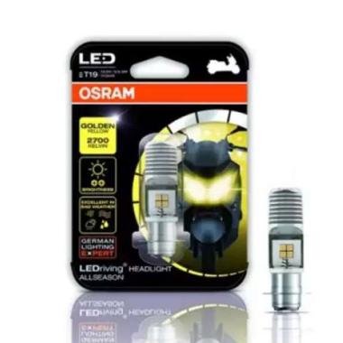 OSRAM LED 12V5/6W Kuning H6 T19 Kaki 1 Lampu Bohlam Depan [Original] KUNING