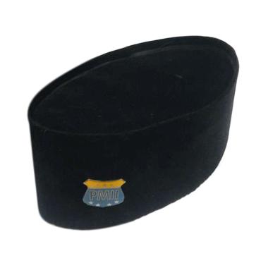 Mulyocreative Polos Logo PMII Peci Pria - Hitam Semua Ukuran Hitam
