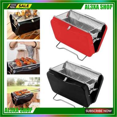 Alat Panggang Portable Bentuk Koper Piknik Camping