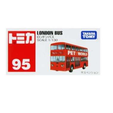 diecast tomica no 95 London Bus merah miniatur bus mobil