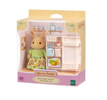 Mainan Koleksi Sylvanian Families Sunny Rabbit Mother & Refrigerator
