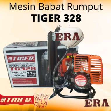 TIGER - Mesin Babat Rumput TG 328 Grass Cutter Brush Cutter Alat Potong Rumput 2 Tak Minyak Campur
