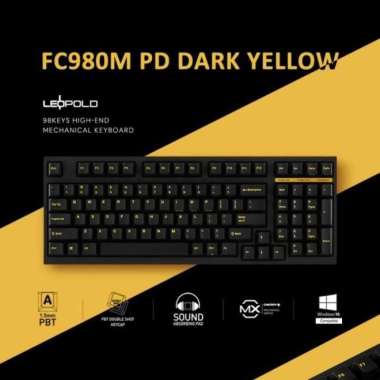 LEOPOLD FC980M PD DARK YELLOW CHERRY MX SILENT RED FC980MS/EGGYPD
