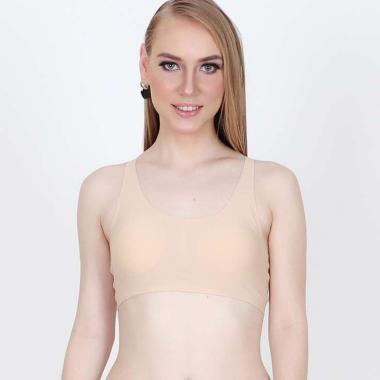 Cynthia Spot Spandek Bintik Tali Belakang Model Kupu-Kupu Bra Sport Semua Ukuran brown