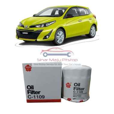 Sakura C-1109 Oil Filter - Filter Oli Mobil TOYOTA YARIS & TOYOTA VIOS & TOYOTA SIENTA & TOYOTA ALTI