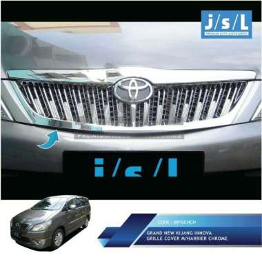 JSL Grill Depan Innova 2007 2009 Front Grille Cover M/Harrier CHROME